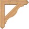 Ekena Millwork Funston Arts and Crafts Smooth Bracket w/ Offset Brace, Western Red Cedar, 7 1/2"W x 36"D x 36"H BKT0806X36X36FST03SWR - alternate 2